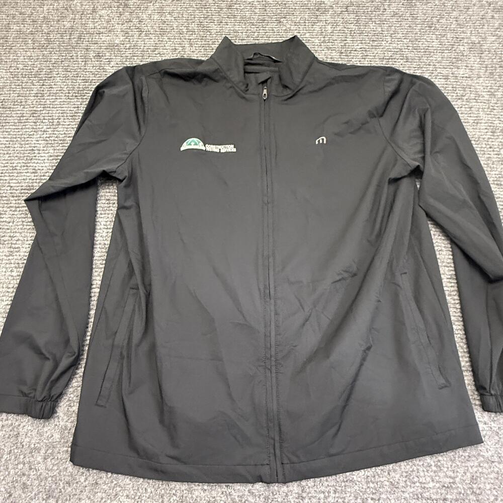Travis Mathew Jacket Mens XL Black Zip Windbreaker Golf
